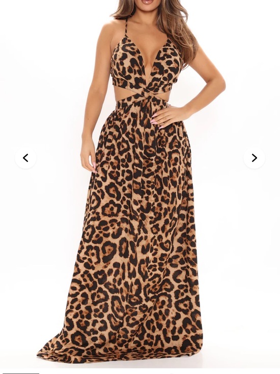 Fashion Nova Dresses & Skirts - Fashion Nova Leopard Print Maxi Dress in Brown and Black